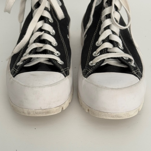Converse All Star Lugged Platform Womens Size 9 Shoes Black White Athletic H-Top - Picture 7 of 10